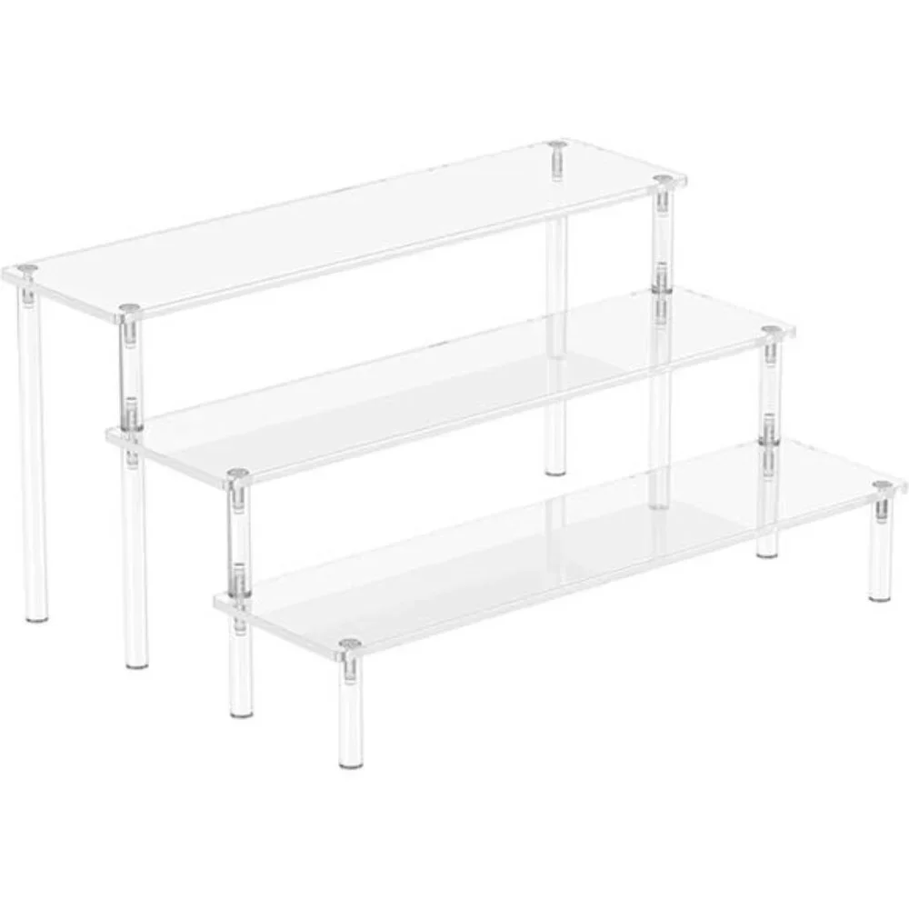 Acrylic Display Risers, 3 Tier Perfume Organizer Stand